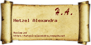 Hetzel Alexandra névjegykártya